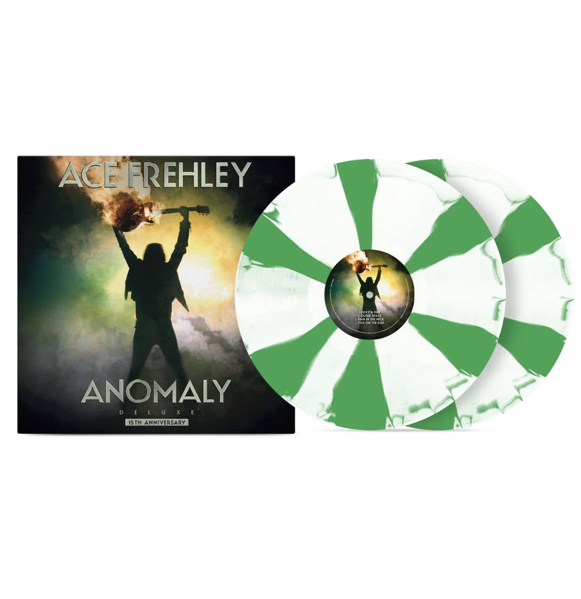 Ace Frehley - Anomaly Deluxe (15 Jarig Jubileum Editie) (Neon Groen & Wit Cornetto Vinyl) 2 (LP) | Fiftiesstore