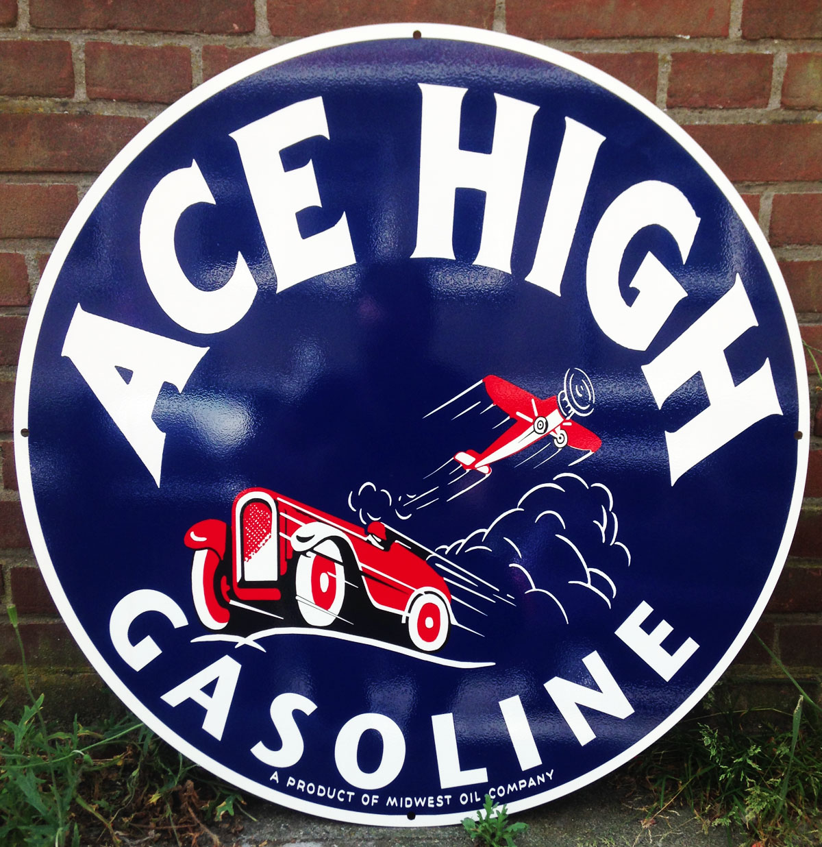 Ace High Gasoline Heavy-Duty Metalen Bord 76 cm | Fiftiesstore