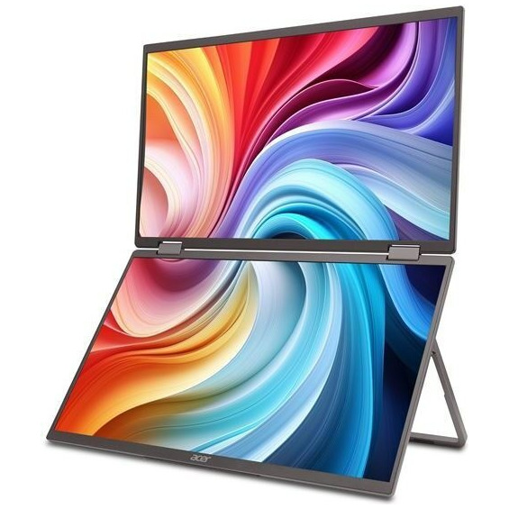 Acer PD163Q Dual Portable Monitor Monitor Grijs | Acer