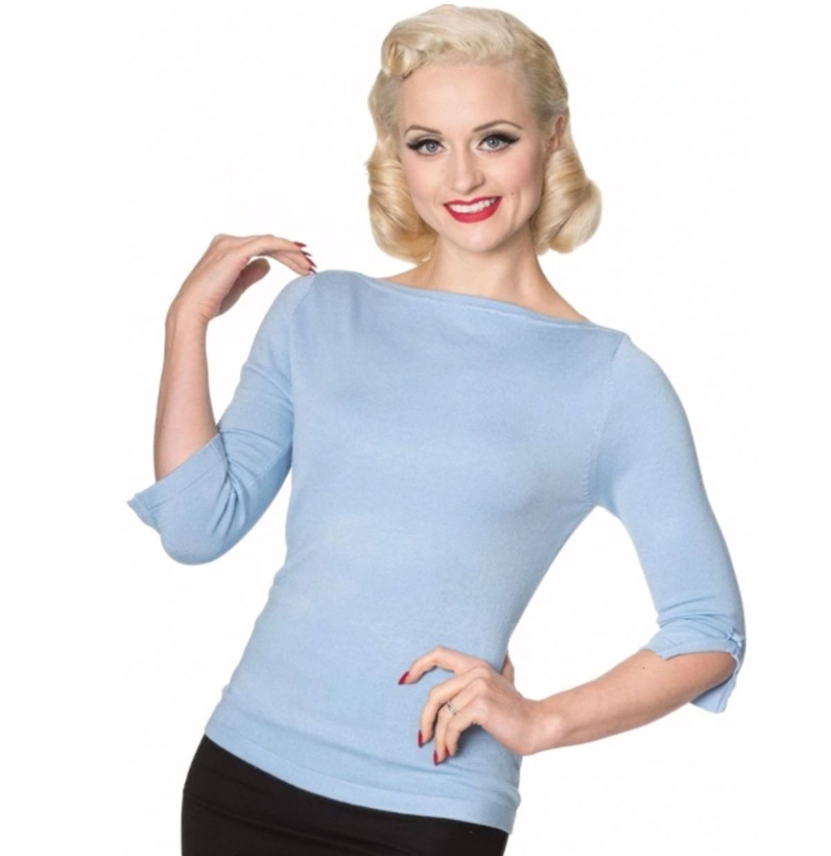 Addicted Sweater Baby Blue-S | Banned