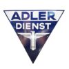 Adler Dienst Logo Emaille Bord - 60 x 52cm | Fiftiesstore