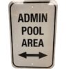 Admin Pool Area Metalen Straatbord - Origineel - 46 x 31 cm | The Dutch Pickers