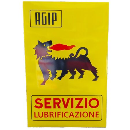 Agip Servizio Emaille Bord - 97 x 63cm | Fiftiesstore