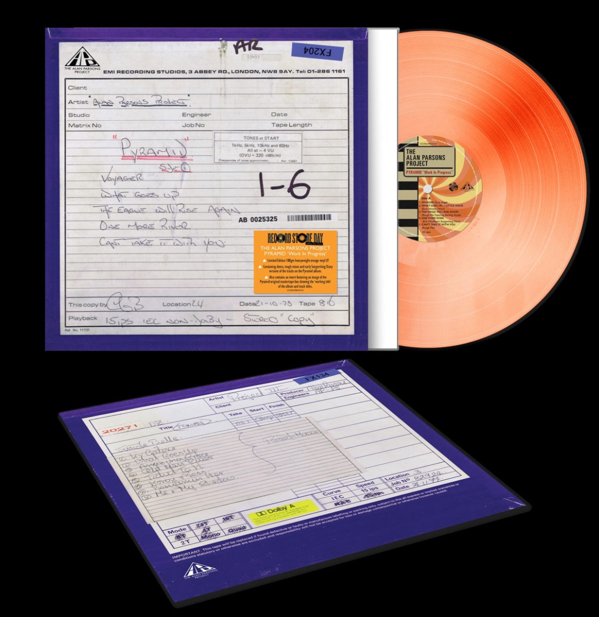 Alan Parsons Project - Pyramid Work In Progress (Oranje Vinyl) (Record Store Day 2024) (LP) | Fiftiesstore