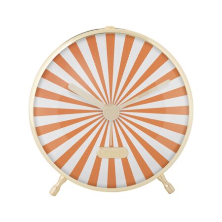 Alarm Clock Candy Swirl Helder Oranje en Wit | Fiftiesstore