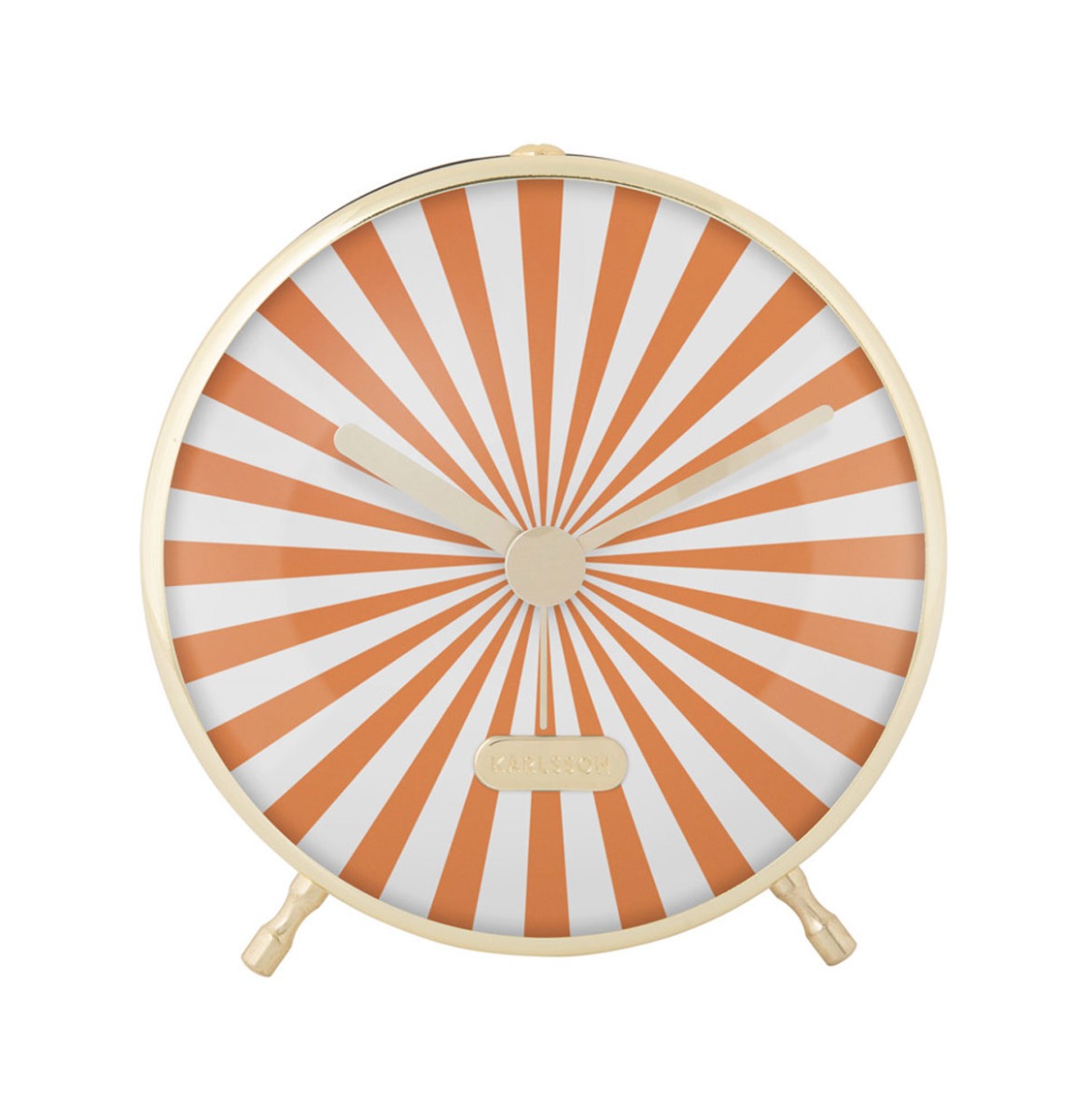 Alarm Clock Candy Swirl Helder Oranje en Wit | Fiftiesstore