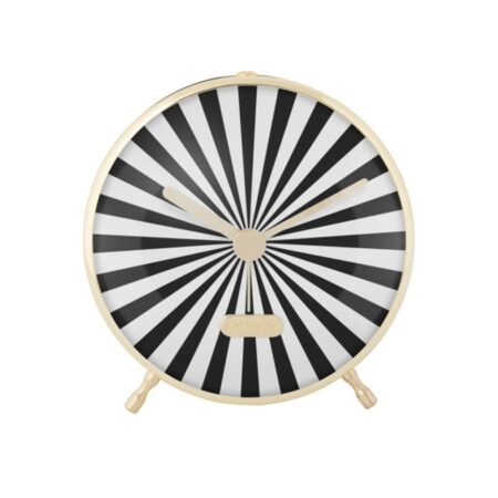Alarm Clock Candy Swirl Zwart en Wit | Fiftiesstore