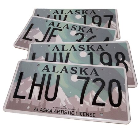 Alaska Originele Amerikaanse Kentekenplaat - Bergen | The Dutch Pickers