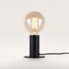 Albedo - Tafellamp Zwart Metaal 12 cm - Tafellamp woonkamer - Minimalistisch design - E27 fitting - Met aan/uit-schakelaar | LUSENZ