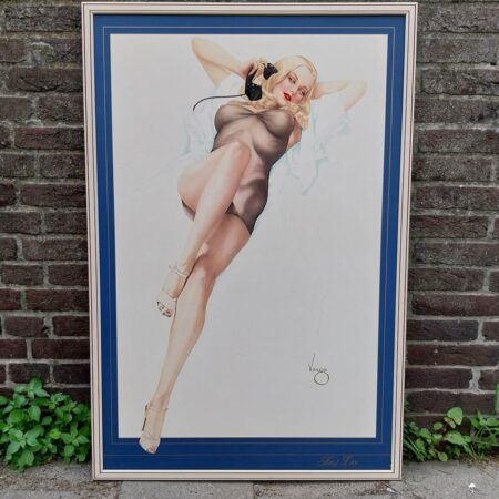 Alberto Vargas "First Love" Pin Up Girl Burlesque Poster Print in Vintage Frame | The Dutch Pickers