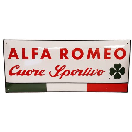 Alfa Romeo Cuore Sportivo Emaille Bord - 70 x 30cm | Fiftiesstore