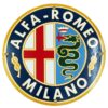 Alfa Romeo Milano Emaille Bord Rond - 30 cm | Alfa Romeo
