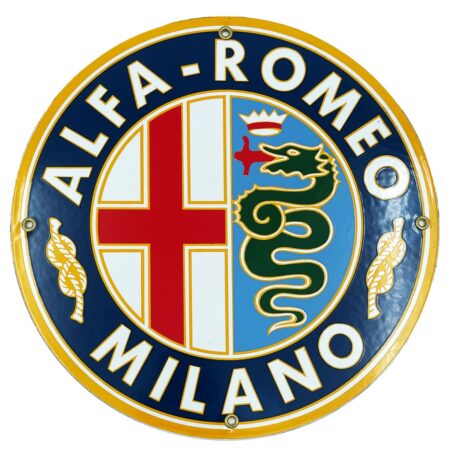 Alfa Romeo Milano Emaille Bord Rond - 30 cm | Alfa Romeo