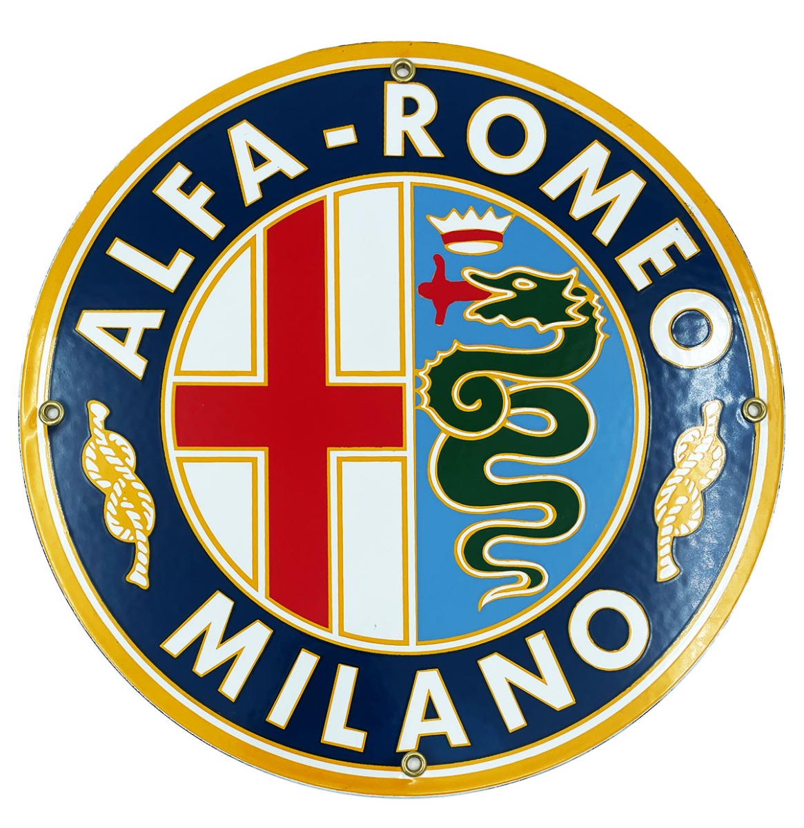 Alfa Romeo Milano Emaille Bord Rond - 30 cm | Alfa Romeo