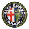 Alfa Romeo Milano Logo Emaille Bord - Ø50cm | Fiftiesstore