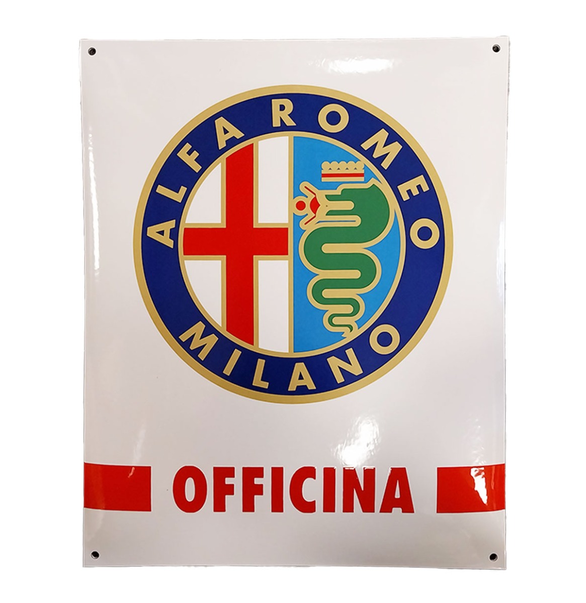 Alfa Romeo Officina Emaille Bord - 50 x 40cm | Fiftiesstore