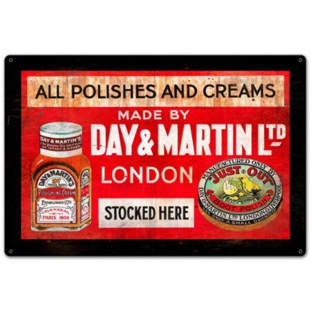 All Polishes And Creams Made By Day & Martin Ltd London Zwaar Metalen Bord 45 x 30 cm | Fiftiesstore