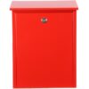 Allux 200 wandbrievenbus staal - rood | Allux