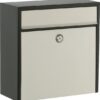 Allux 2500 wandbrievenbus staal - zwart met RVS front | Allux