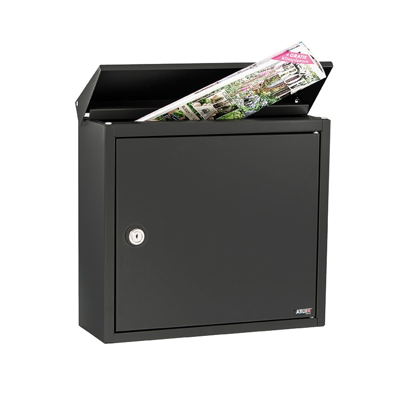 Allux 400 wandbrievenbus staal - zwart | Allux