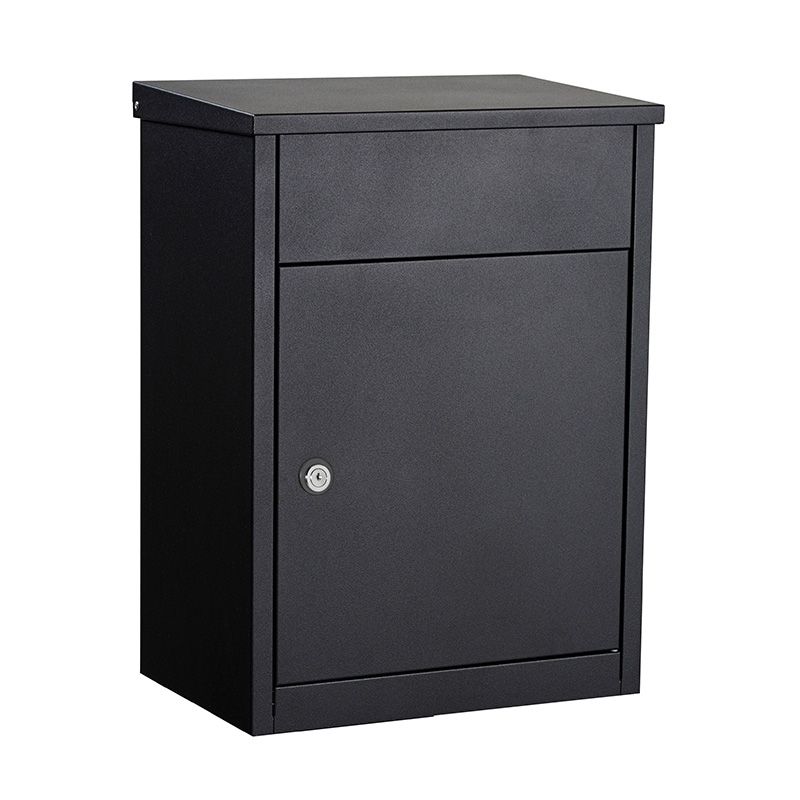 Allux 500 pakketbrievenbus wand staal - zwart | Allux