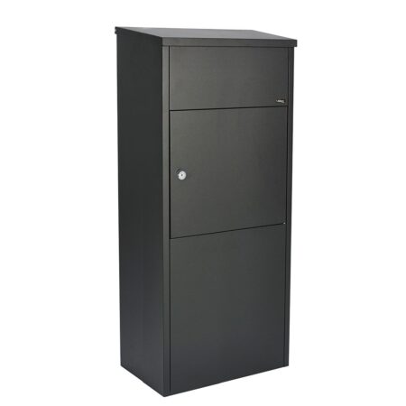 Allux 600L pakketbrievenbus extra groot staal - zwart | Allux