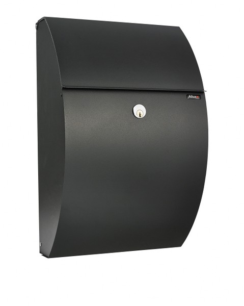 Allux 7000 wandbrievenbus staal - zwart | Allux