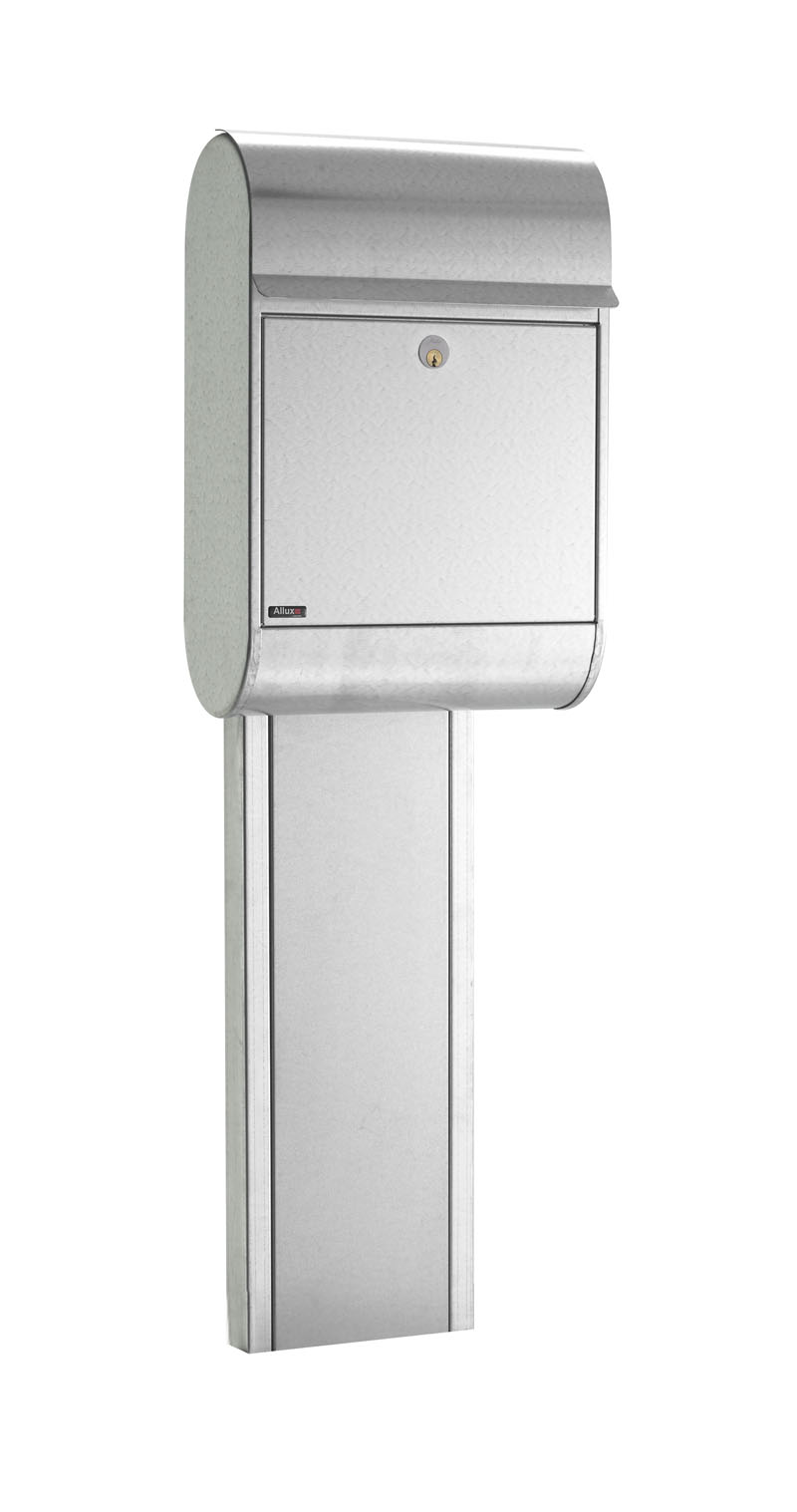 Allux 8900 brievenbus met paal 1001 staal - gegalvaniseerd | Allux