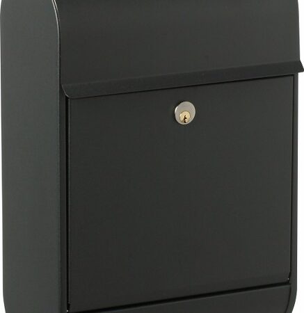 Allux 8900 wandbrievenbus staal - zwart | Allux