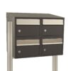 Allux Brievenbusunit Brickset met statief 2-breed 2-hoog met dak - antraciet | Allux