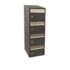 Allux Brievenbusunit Brickset wand 4-hoog met dak - antraciet | Allux
