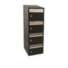 Allux Brievenbusunit Brickset wand 4-hoog met dak - zwart | Allux