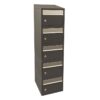 Allux Brievenbusunit Brickset wand 5-hoog met dak - antraciet | Allux