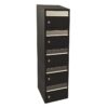 Allux Brievenbusunit Brickset wand 5-hoog met dak - zwart | Allux