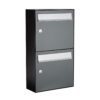 Allux Brievenbusunit Flow set wand 2-hoog - antraciet | Allux