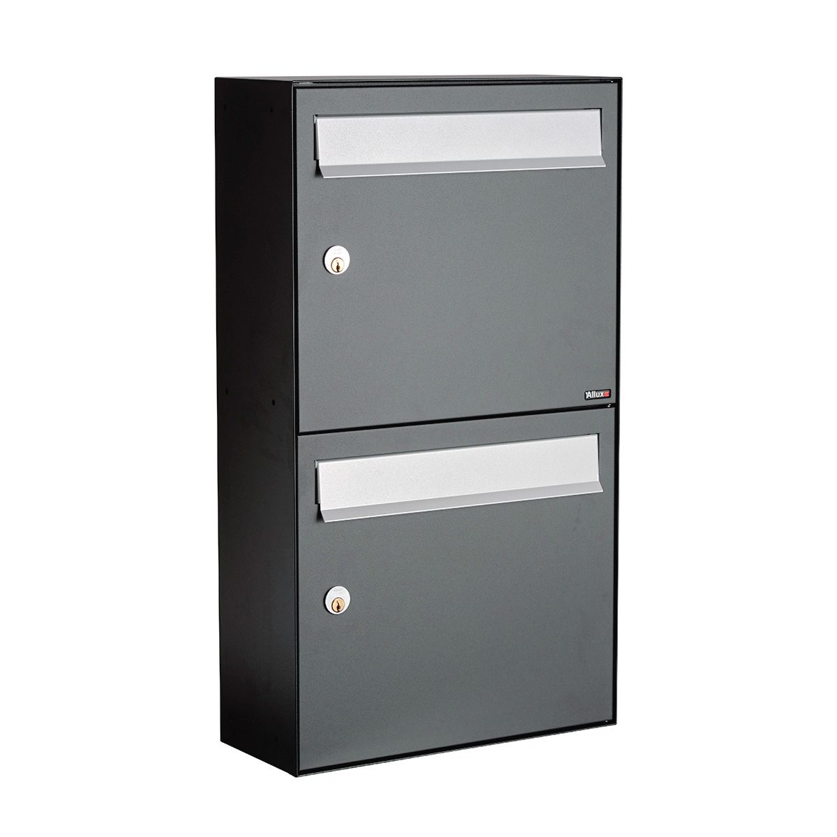 Allux Brievenbusunit Flow set wand 2-hoog - antraciet | Allux