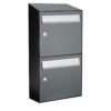 Allux Brievenbusunit Flow set wand 2-hoog - antraciet | Allux