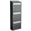 Allux Brievenbusunit Flow set wand 3-hoog - antraciet | Allux