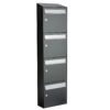 Allux Brievenbusunit Flow set wand 4-hoog - antraciet | Allux