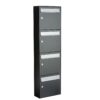 Allux Brievenbusunit Flow set wand 4-hoog - antraciet | Allux