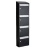Allux Brievenbusunit Flow set wand 4-hoog - zwart | Allux