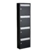 Allux Brievenbusunit Flow set wand 4-hoog - zwart | Allux