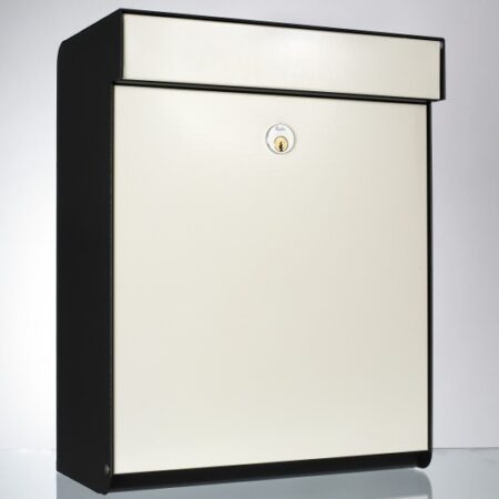 Allux Grundform design wandbrievenbus staal - wit | Allux