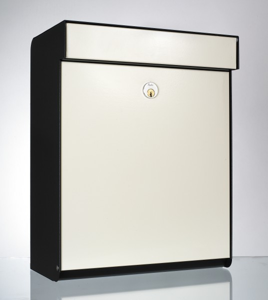 Allux Grundform design wandbrievenbus staal - wit | Allux