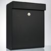 Allux Grundform design wandbrievenbus staal - zwart | Allux