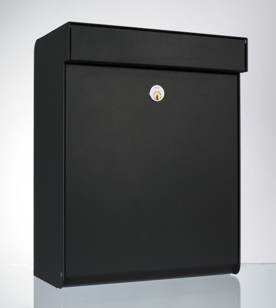 Allux Grundform design wandbrievenbus staal - zwart | Allux