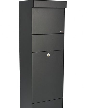 Allux Grundform pakketbrievenbus design staal - zwart | Allux