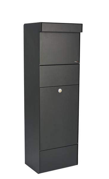 Allux Grundform pakketbrievenbus design staal - zwart | Allux