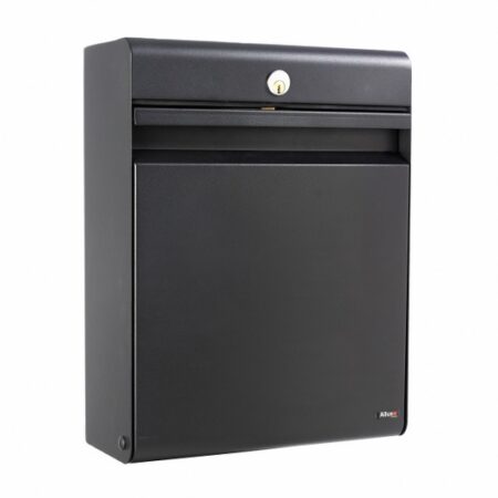 Allux Holscher design wandbrievenbus staal - zwart | Allux