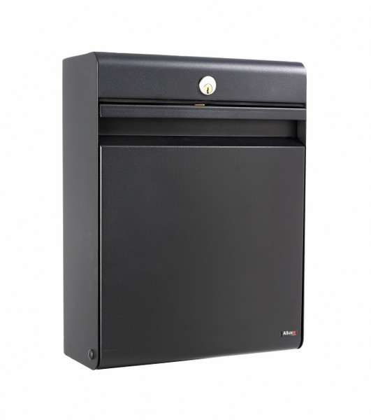 Allux Holscher design wandbrievenbus staal - zwart | Allux